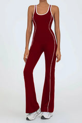 Backless Flare Yoga Jumpsuit