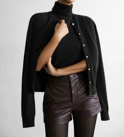 O-Neck Single-Breasted Knit Cardigan