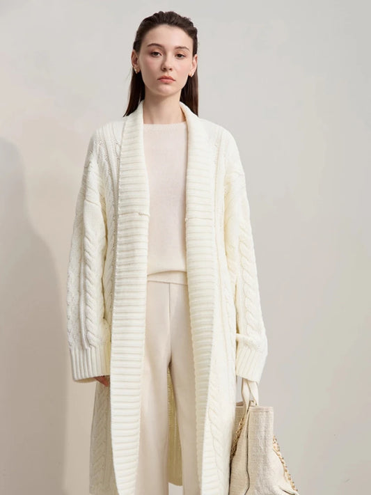 Warm Long Sleeve Knit Cardigan