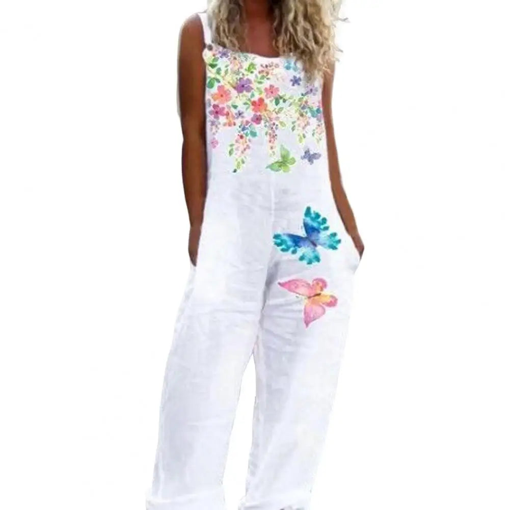 Spaghetti Strap Print Jumpsuit