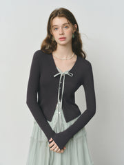 Women’s Elegant Lace Trim Cardigan