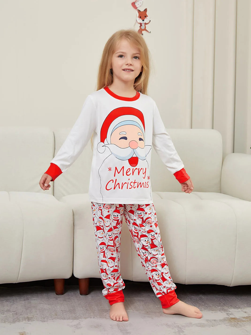 Santa Letter Print Family Pajama Set