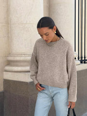 O-Neck Oversized Knit Sweater