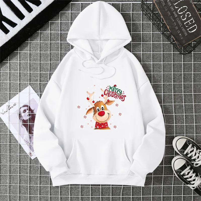 Streetwear Christmas Deer Pullover