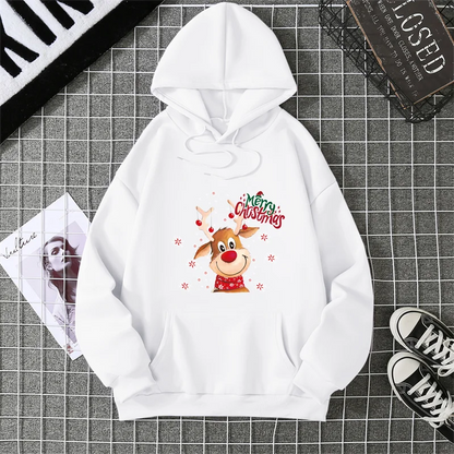 Streetwear Christmas Deer Pullover