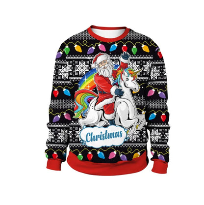 Autumn Winter Christmas Print Jumper