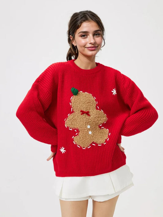 Red Christmas Holiday Cardigan Sweater