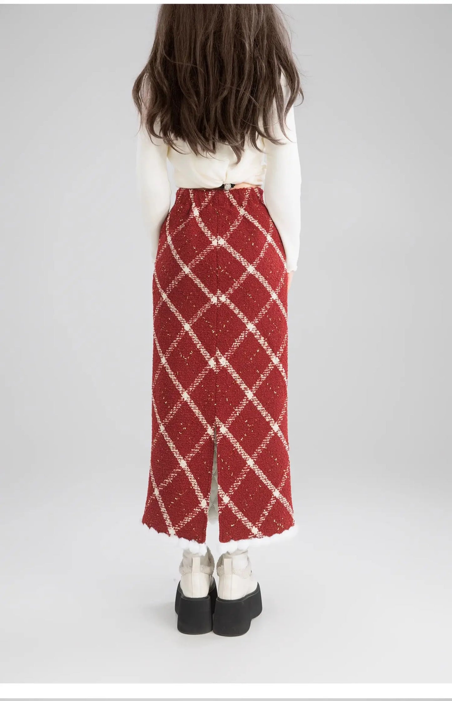 Women’s Red Plaid Christmas Two-Piece Set