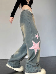 Wide Leg Baggy Denim Jeans