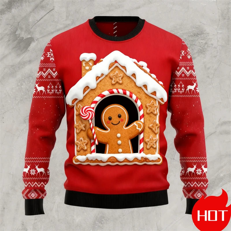 Gingerbread 3D Print Ugly Sweater