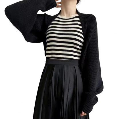 Solid Color Knitted Jacket