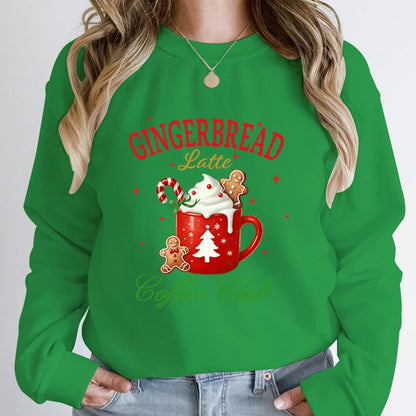 Christmas Gingerbread Latte Print Sweatshirt