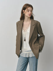 French Lace Trim Blazer