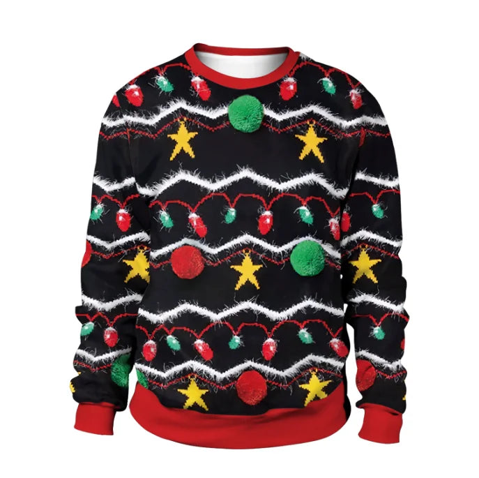 Autumn Winter Christmas Print Jumper