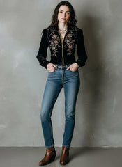 Floral Printed Lapel Jacket