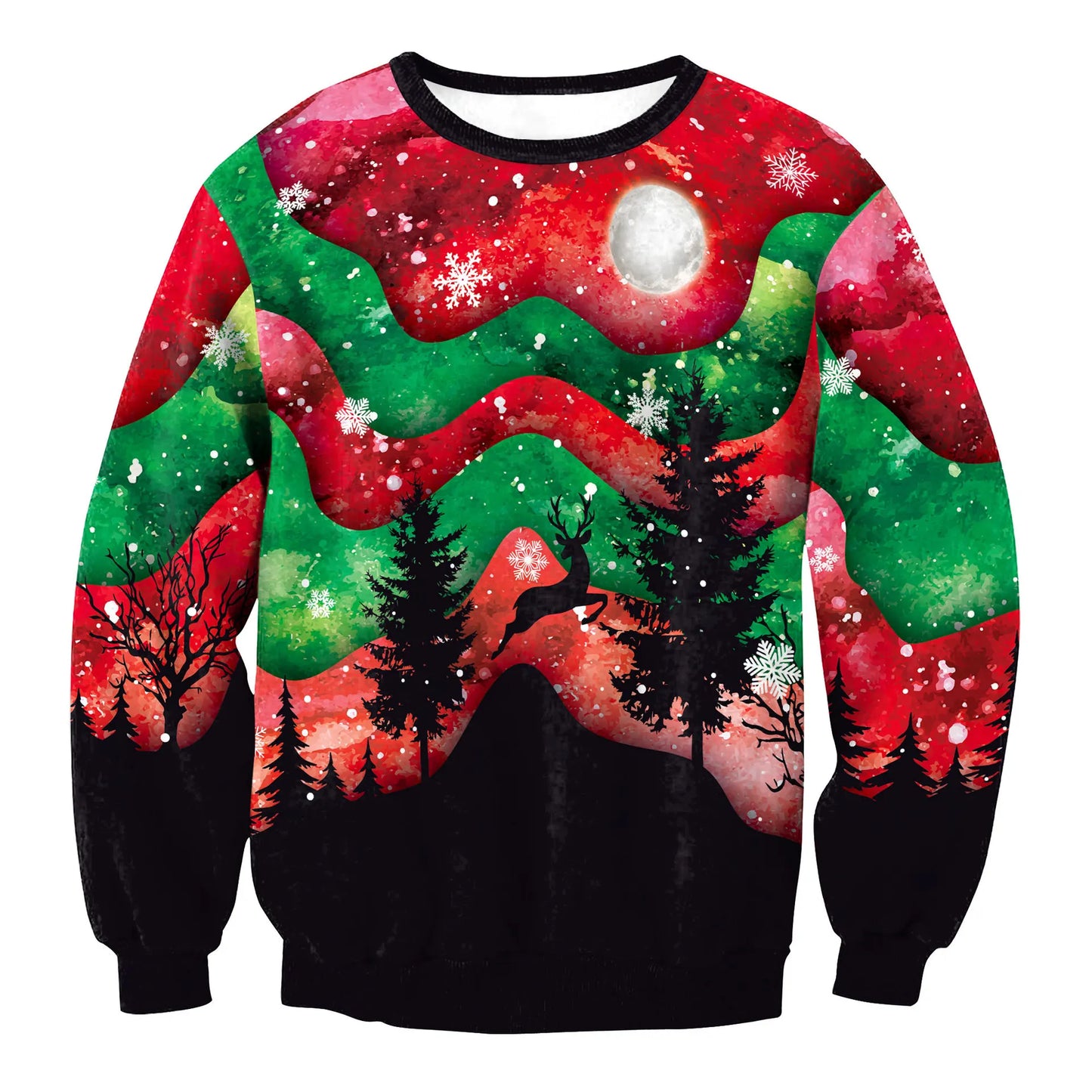 3D Reindeer Christmas Sweater