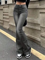 High Waist Flare Skinny Jeans