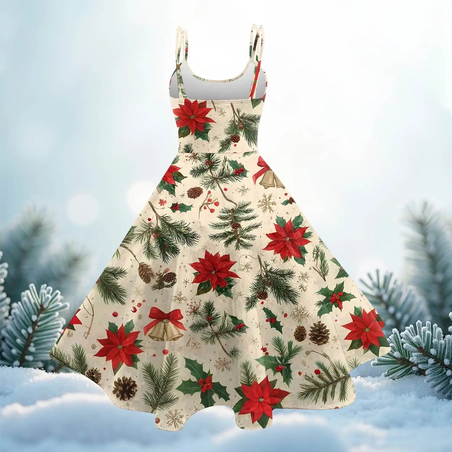 Forest Print Swing Slip Dress