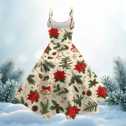 Forest Print Swing Slip Dress