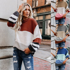 Loose Striped Round Neck Sweater