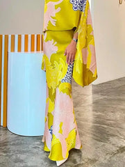 Floral Batwing Sleeve Blous