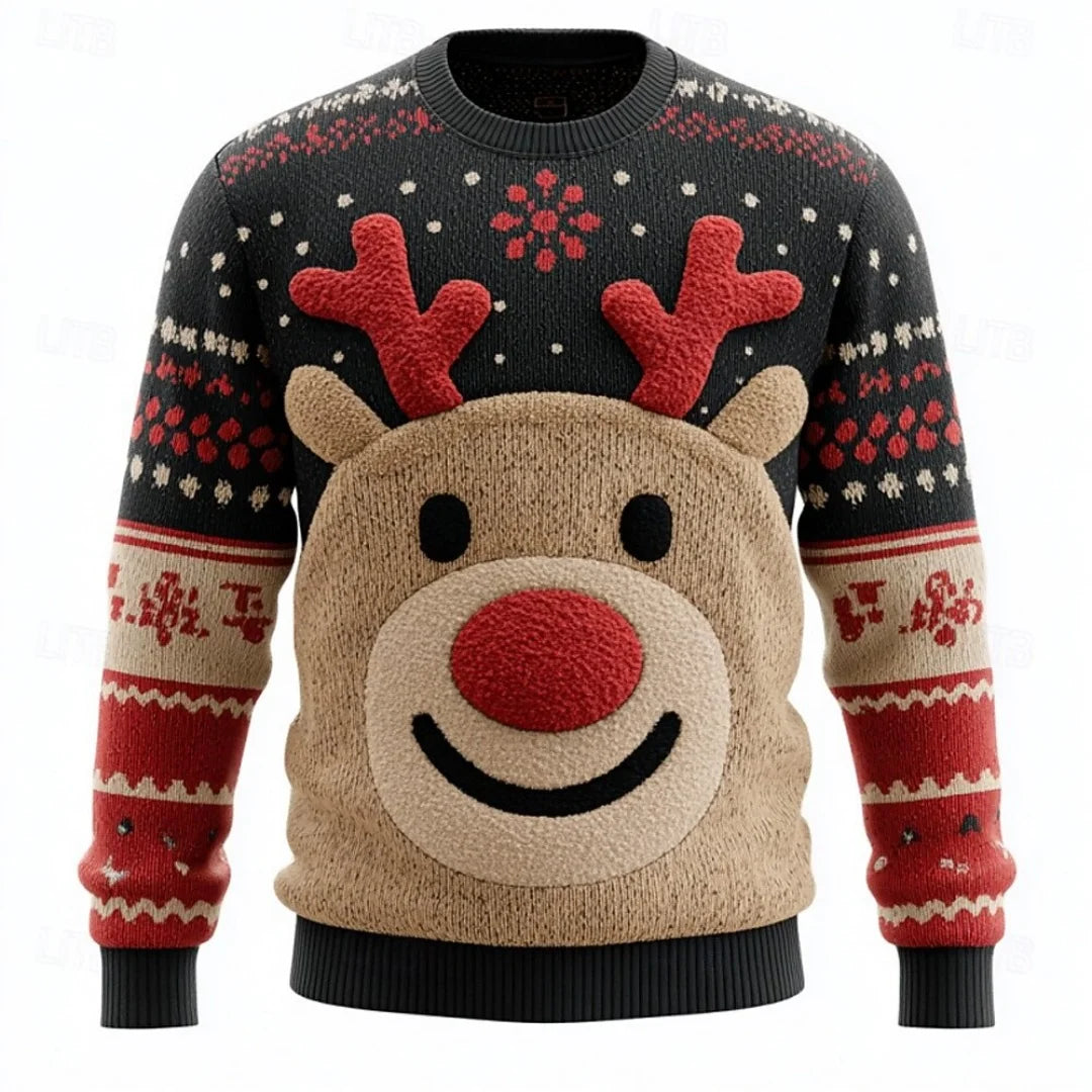 Deer Knit Christmas Pullover