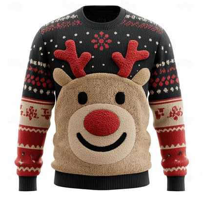 Deer Knit Christmas Pullover
