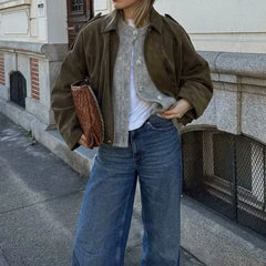 Retro Suede Zipper Jacket