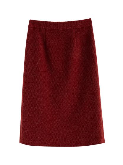 Women’s Red Christmas Three-Piece Skirt Suit