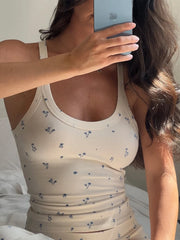 Ribbed Floral Two Piece Set