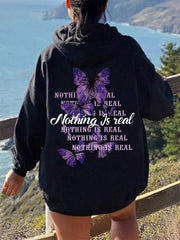 Butterfly Phrase Fleece Hoodie