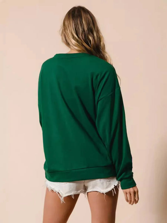 Christmas Print Knit Pullover Sweater