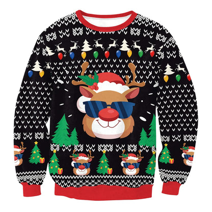3D Reindeer Christmas Sweater