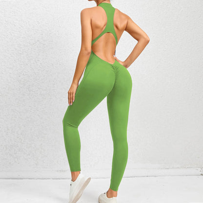 Zip Up Scrunch Butt Yoga Jumpsuit