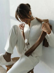 High Quality Stand Collar Knit Cardigan