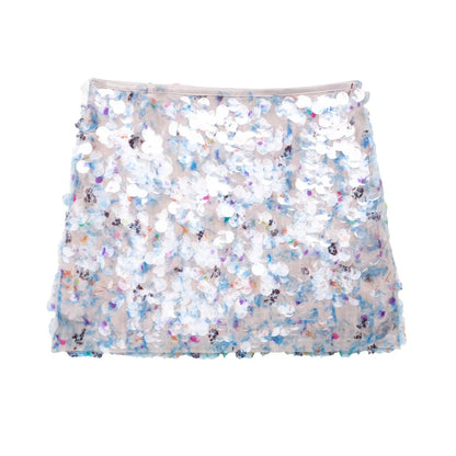High Waist Sequin Mini Skirt