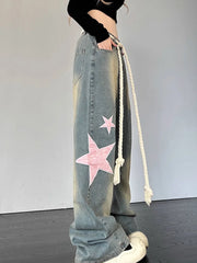 Wide Leg Baggy Denim Jeans