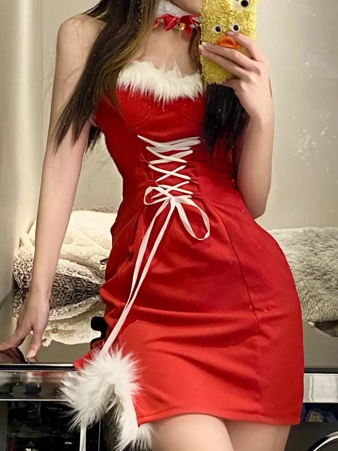 Plus Size Red Santa Christmas Dress