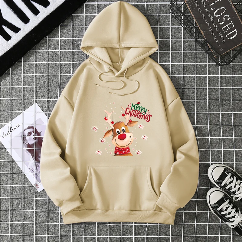 Streetwear Christmas Deer Pullover