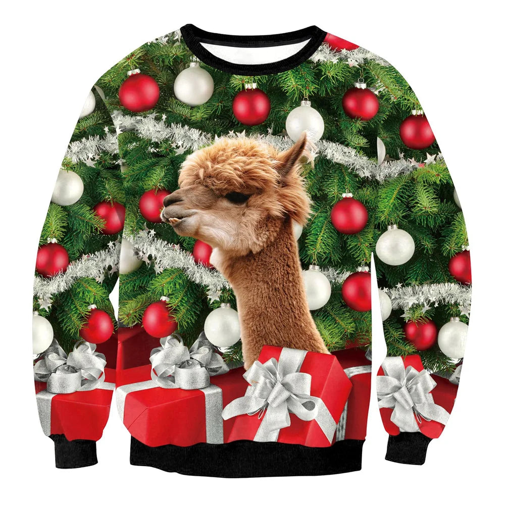 3D Reindeer Christmas Sweater
