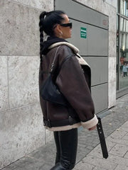 Faux Fur Winter Moto Jacket