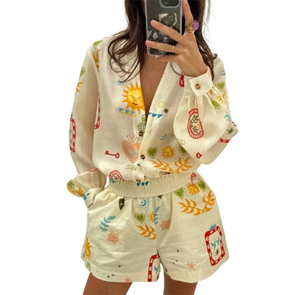 Floral Ruffle Off Shoulder Set