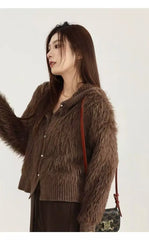 Hooded Knit Cardigan