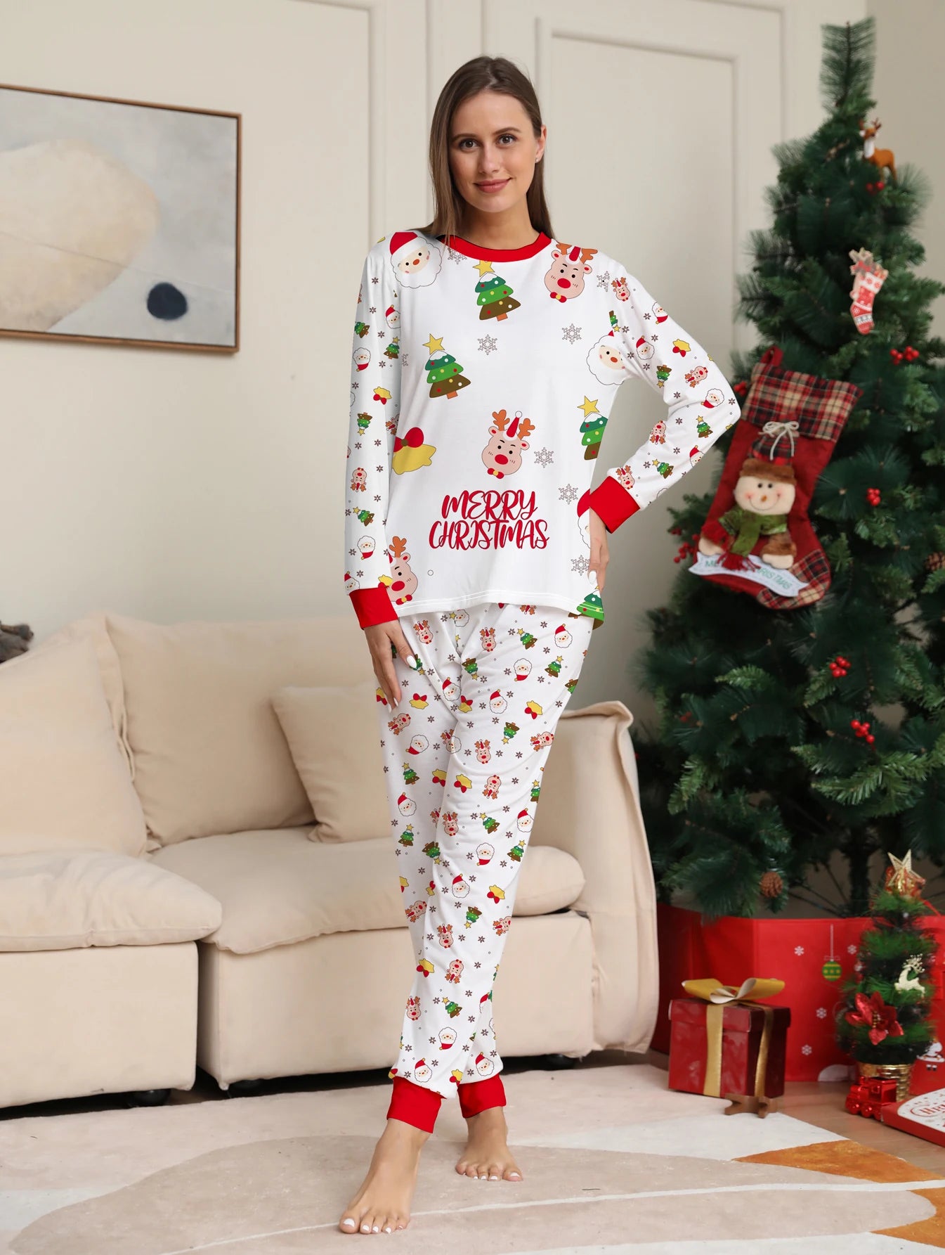 Long Sleeve White Top & Pants Set