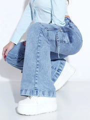 Washed Utility Denim Jeans