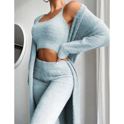 Plush V-Neck 3 Piece Set