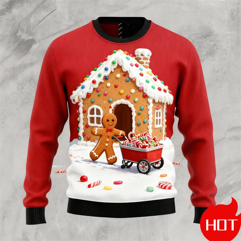 Gingerbread 3D Print Ugly Sweater