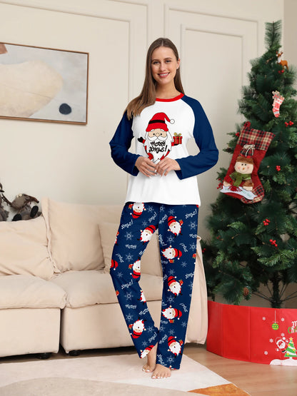 Raglan Sleeve Navy & White Pajamas