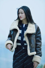 Faux Lamb Fur Short Jacket