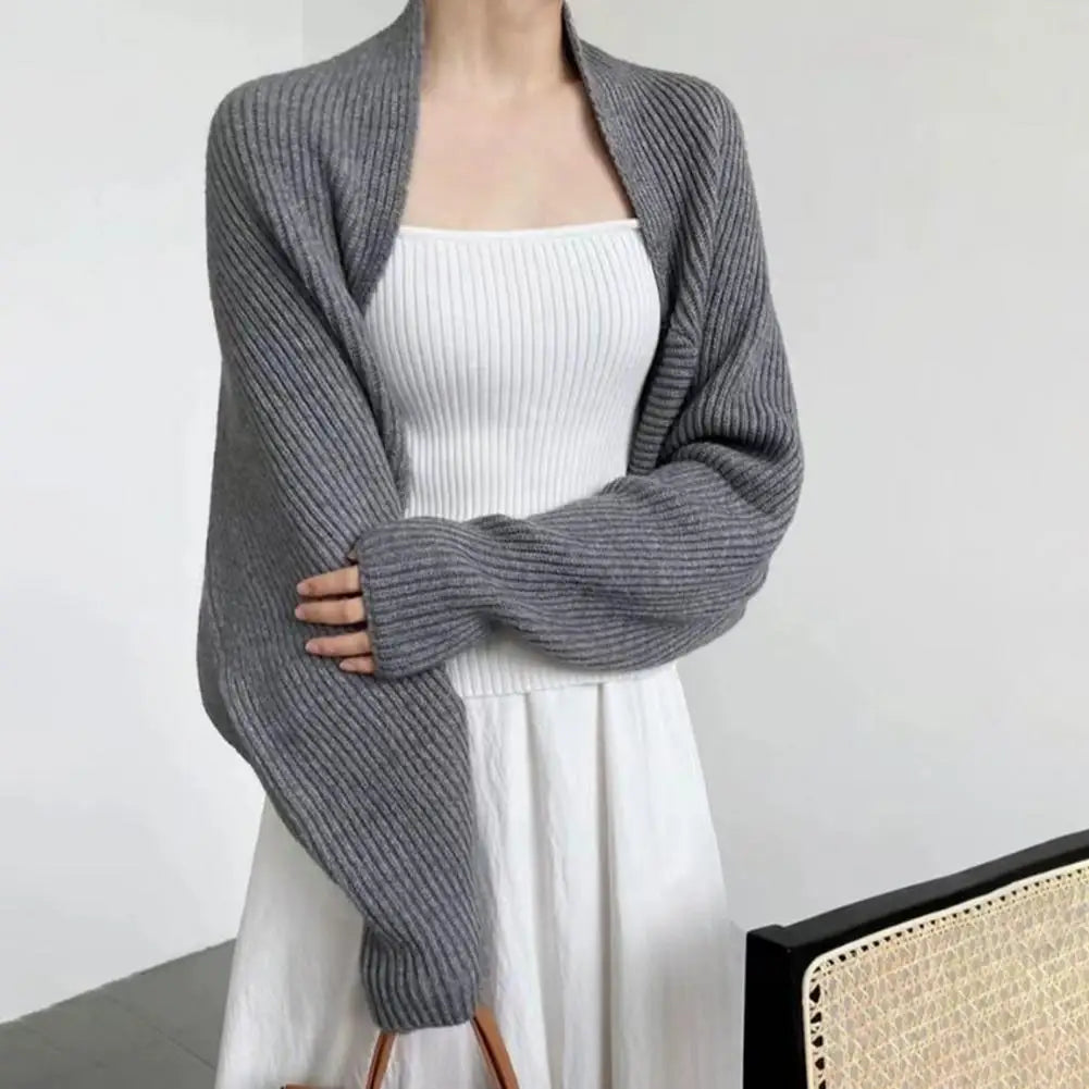Solid Color Knitted Jacket
